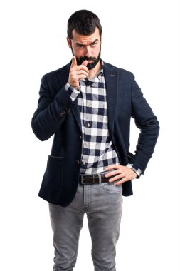 Adam izole arka plan