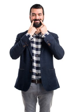 Adam izole arka plan