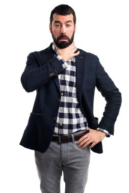 Adam izole arka plan