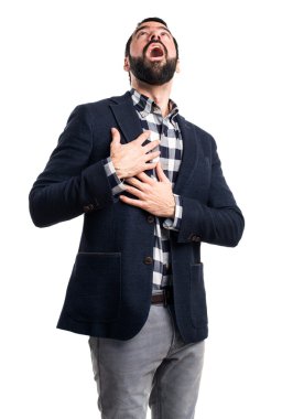 Adam izole arka plan