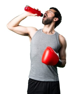 Boks eldivenleri içme suyu soda ile Sportman