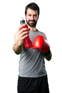 Boks eldivenleri içme suyu soda ile Sportman