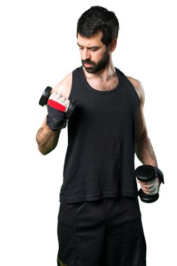 Adam izole arka plan