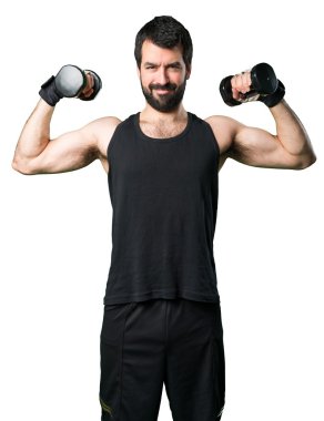 Adam izole arka plan