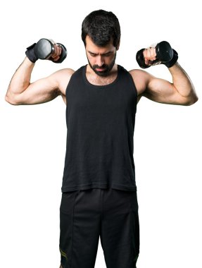 Adam izole arka plan