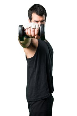 Adam izole arka plan