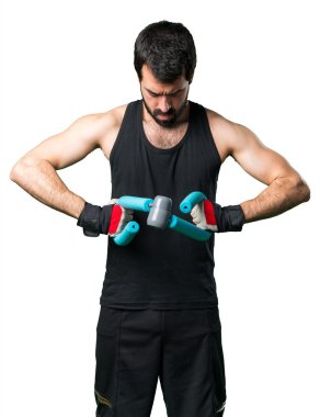 Adam izole arka plan