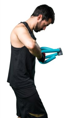 Adam izole arka plan