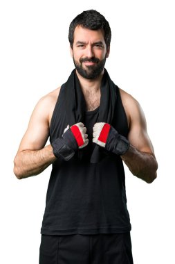 Adam izole arka plan