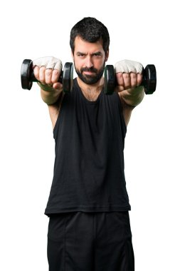 Adam izole arka plan