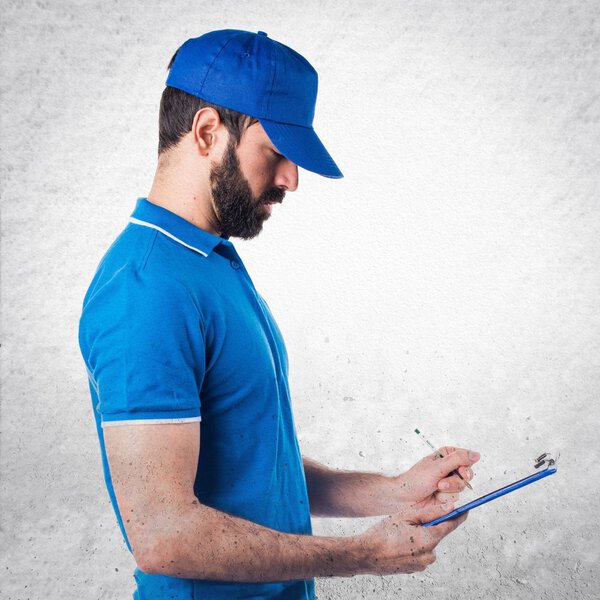 Человек на изолированном фоне
