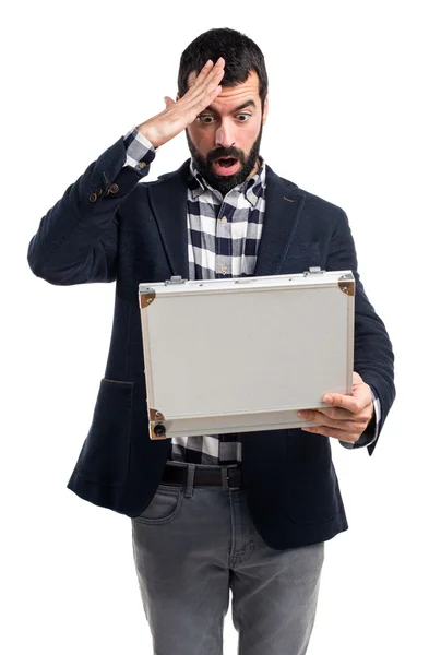 Man holding a briefcase — Stock Photo, Image