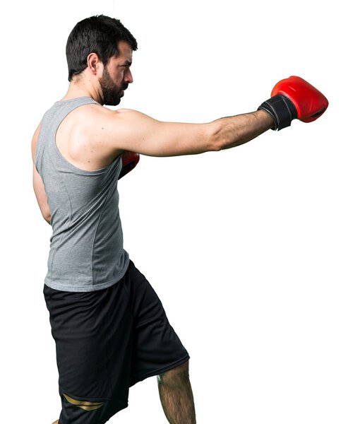 Sportman with boxing gloves