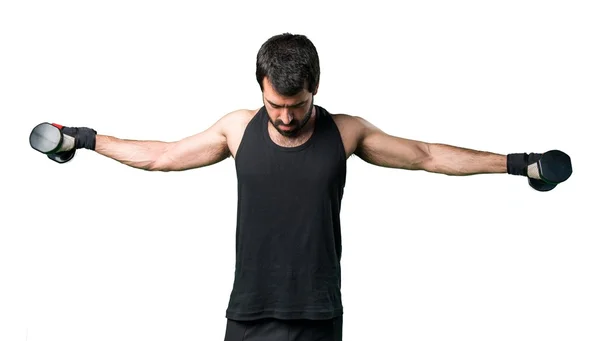 Hombre sobre fondo aislado — Foto de Stock