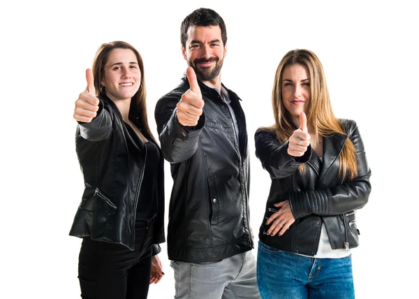 Personas con pulgar hacia arriba — Foto de Stock