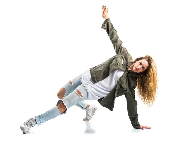 Adolescente chica sobre aislado fondo — Foto de Stock