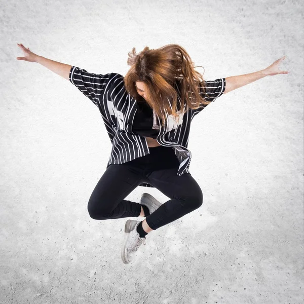 Mujer bailando sobre fondo aislado —  Fotos de Stock