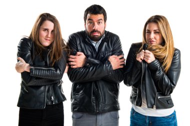 İzole arka plan üzerinde arkadaşlar