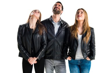 İzole arka plan üzerinde arkadaşlar