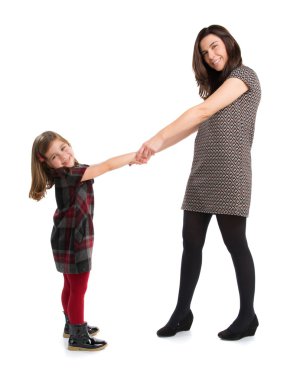 Anne burada kızı ile