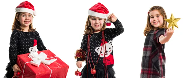 Enfant avec des éléments de Noël — Photo