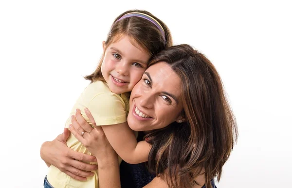 Mother and daughter in studio — Stock Photo, Image