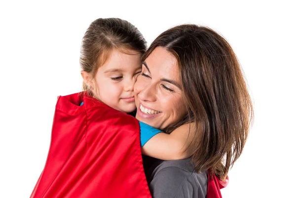 Family dressed like superhero — Stock Photo, Image