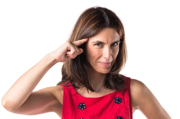 Mujer bonita sobre fondo aislado —  Fotos de Stock