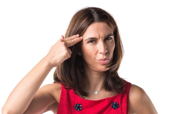 Mujer bonita sobre fondo aislado —  Fotos de Stock