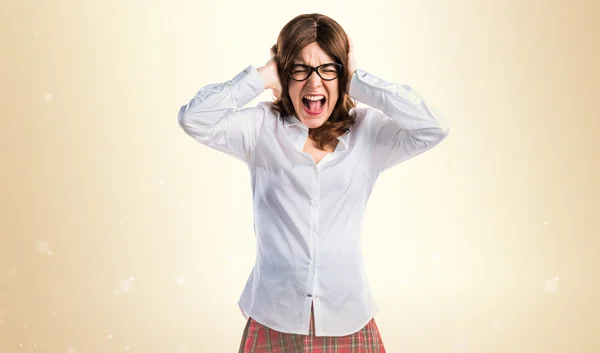 Mujer bonita sobre fondo aislado —  Fotos de Stock