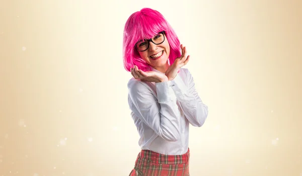 Chica con el pelo rosa —  Fotos de Stock