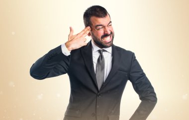 İşadamı intihar jest yapma