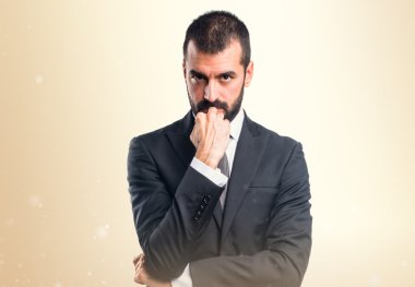 Adam izole arka plan