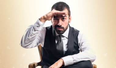 Adam izole arka plan