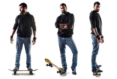 Patenci adam kollarını ile geçti