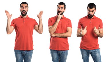 Adam izole arka plan