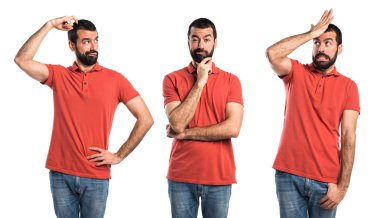 Adam izole arka plan