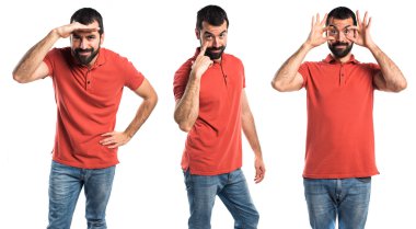 Adam izole arka plan