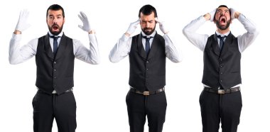 Adam izole arka plan