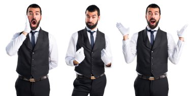 Adam izole arka plan