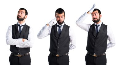 Adam izole arka plan