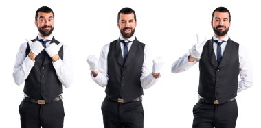 Adam izole arka plan