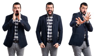 Adam izole arka plan