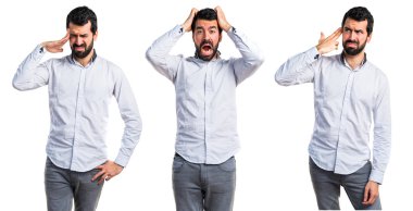 Adam izole arka plan