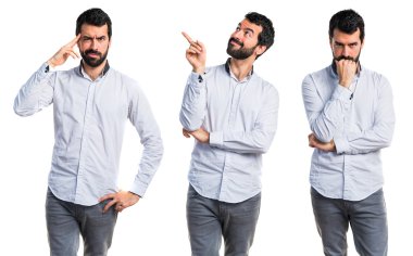 Adam izole arka plan