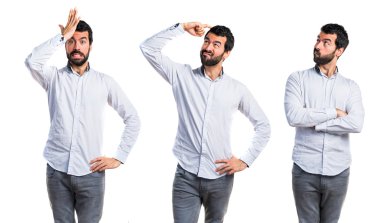 Adam izole arka plan