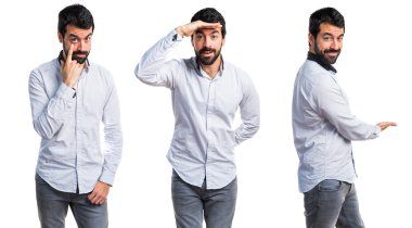 Adam izole arka plan