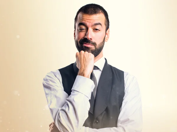 Hombre sobre fondo blanco aislado — Foto de Stock