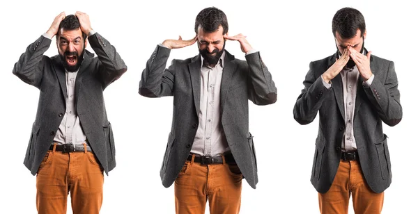 Hombre sobre fondo blanco aislado —  Fotos de Stock