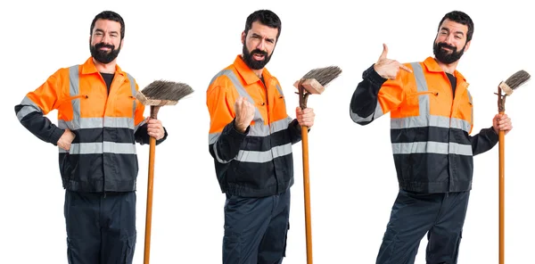 Homem sobre fundo branco isolado — Fotografia de Stock